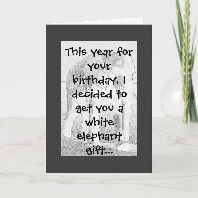 Elephant Humour Card (Front)