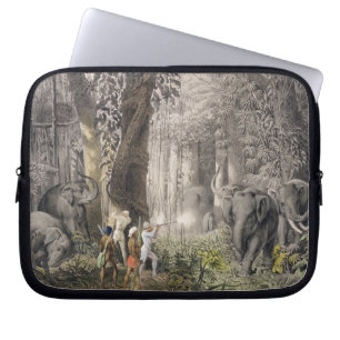 Elephant hunt in the region of Logalla, from 'Trav Laptop Sleeve