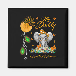 Elephant I Wear Orange For My Daddy Rsd Crps Aware Magnet