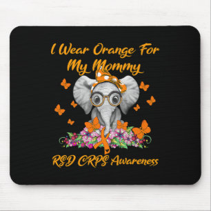 Elephant I Wear Orange For My Mommy Rsd Crps Aware Mouse Pad