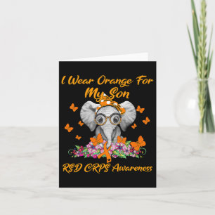 Elephant I Wear Orange For My Son Rsd Crps Awarene Card