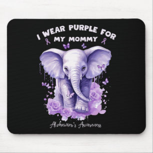 Elephant I Wear Purple For My Mommy Heimerheimer's Mouse Pad