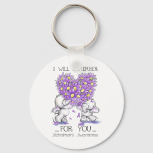 Elephant I Will Remember For You Flower Heimerheim Keychain