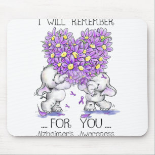 Elephant I Will Remember For You Flower Heimerheim Mouse Pad