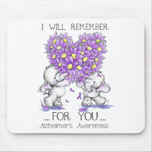 Elephant I Will Remember For You Flower Heimerheim Mouse Pad