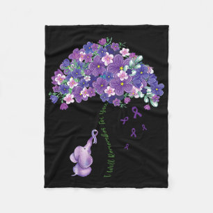 Elephant I Will Remember For You Heimerheimer Awar Fleece Blanket