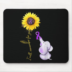 Elephant I Will Remember For You Sunflower Heimer Mouse Pad
