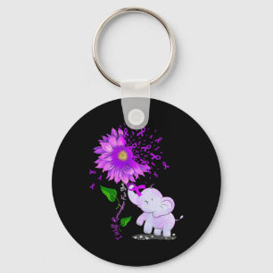 Elephant I Will Remember For You Sunflower Heimerh Keychain