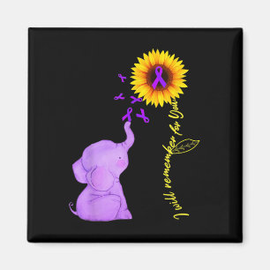 Elephant I Will Remember For You Sunflower Heimerh Magnet