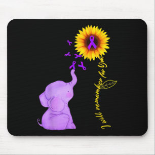 Elephant I Will Remember For You Sunflower Heimerh Mouse Pad