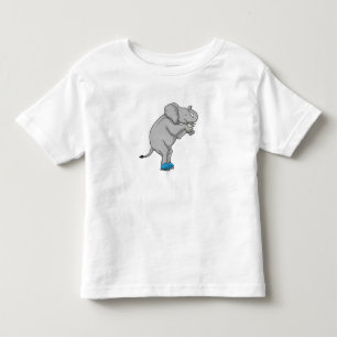 Elephant Ice skating Ice skates Toddler T-shirt