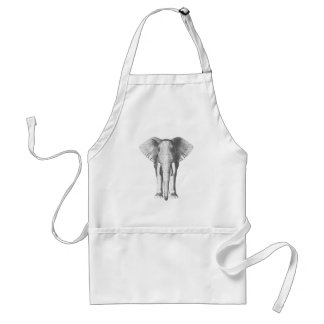 Elephant in Black and White Standard Apron
