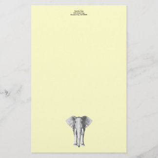 Elephant in Black and White Stationery
