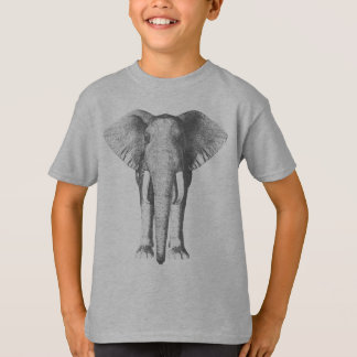Elephant in Black and White T-Shirt