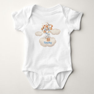 Elephant in Hot-Air-Balloon Baby Bodysuit