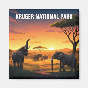 Elephant in Kruger National Park South Africa Magnet