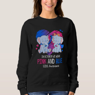 Elephant In October We Wear Pink And Blue Sids Awa Sweatshirt
