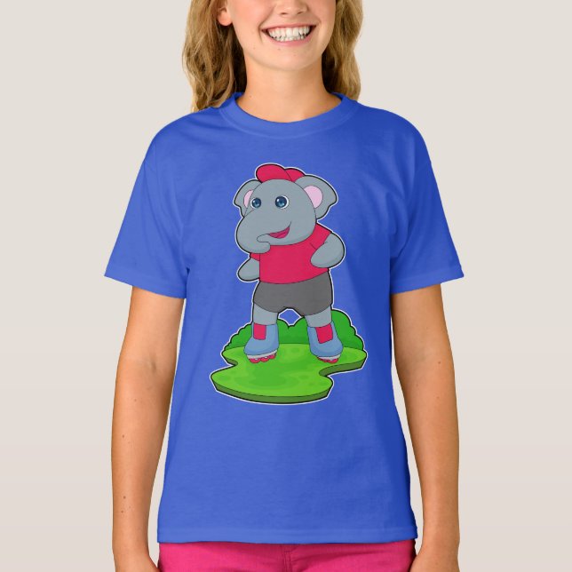 Elephant Inline skating Inline skates T-Shirt (Front)