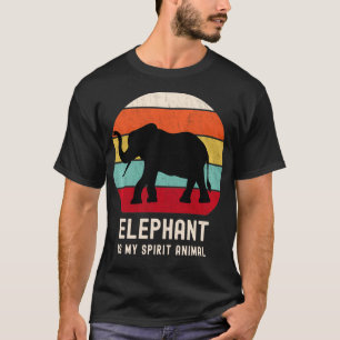 Elephant is My Spirit Animal Reto Vintage Elephant T-Shirt