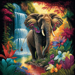 Elephant Jigsaw Puzzle<br><div class="desc">Introducing a stunning elephant Jigsaw Puzzle near a waterfall,  a breathtaking piece that captures the majesty and power of one of nature's most incredible animals. This puzzle is a true masterpiece of colour and composition,  with a striking contrast between the imposing elephant and the serene waterfall in the background.</div>