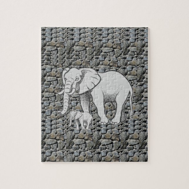 Elephant Jigsaw Puzzle (Vertical)