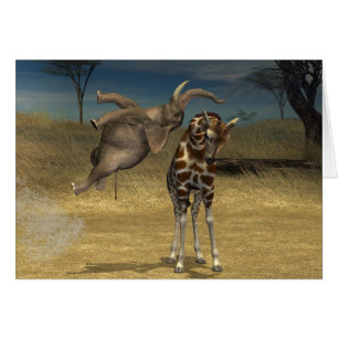 Elephant Jumps Over Giraffe