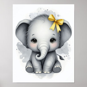 Elephant Jungle Nursery Wall Art