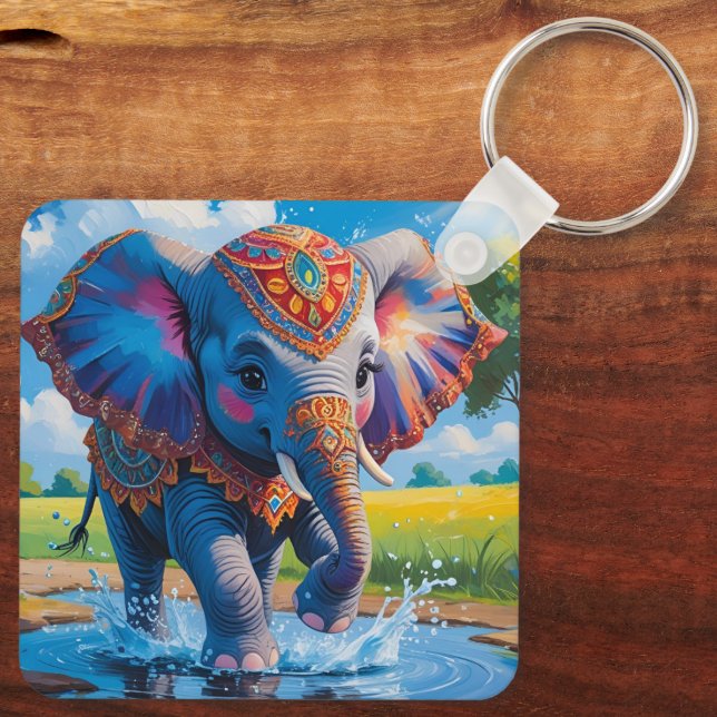 elephant keychain (Back)
