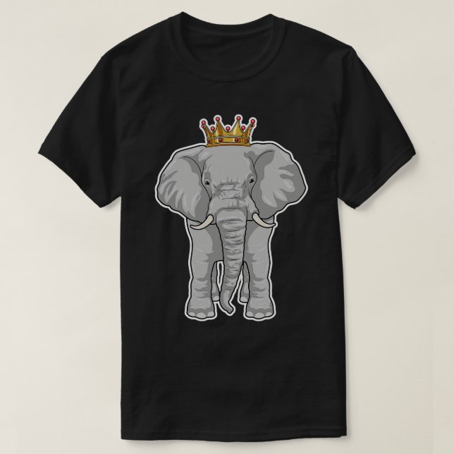 Elephant King Crown 2 T-Shirt (Design Front)