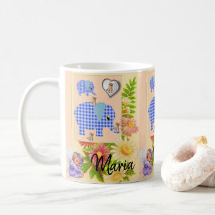 Eléphant, Kitten, Mug Ange