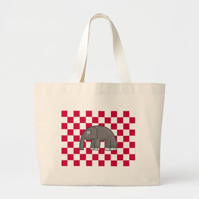 elephant large tote bag (Front)