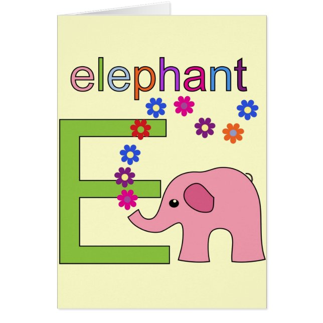 Elephant Letter E (Front)