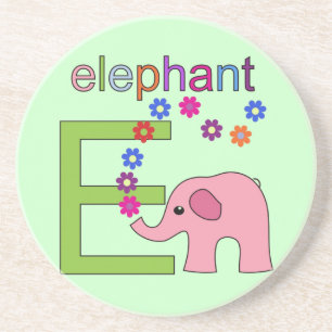 Elephant Letter E Coaster