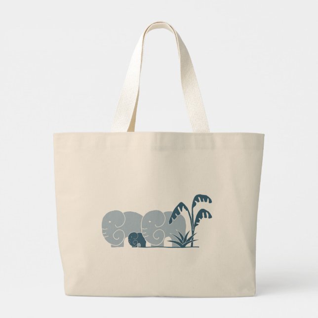 Elephant Life signature giant tote in Blues (Back)
