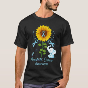 Elephant Light Blue Ribbon Prostate Cancer Awarene T-Shirt
