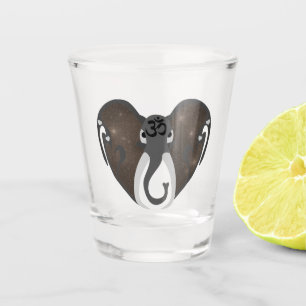Elephant Listening to the Cosmos Shot Glass