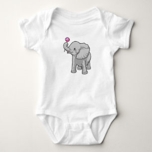 Elephant Lollipop Baby Bodysuit