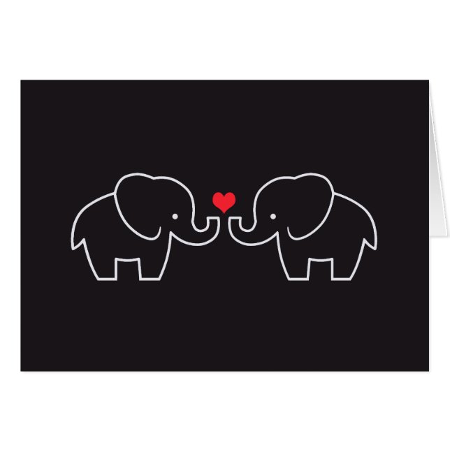 Elephant Love Card (Front Horizontal)