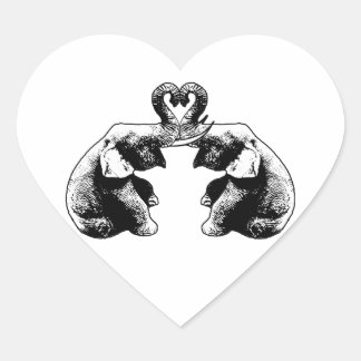 Elephant Love Heart Sticker