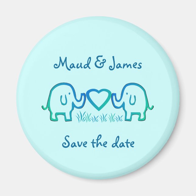 elephant love magnet (Front)