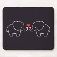 Elephant Love Mousepad