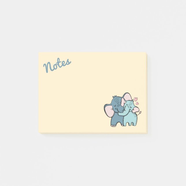 Elephant Love Post-It Notes (Front)