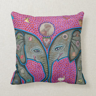 Elephant Love Throw Pillow