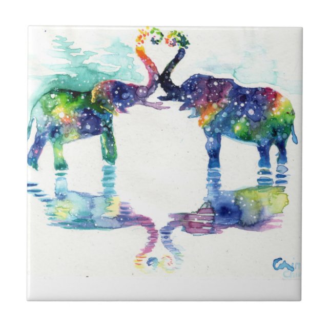 Elephant love tile (Front)
