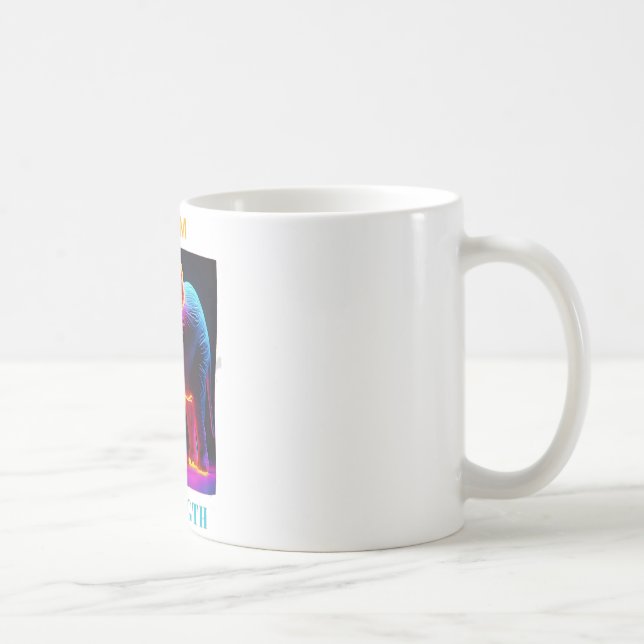 "ELEPHANT LOVER TEAM STRENGTH" COFFEE MUG (Right)