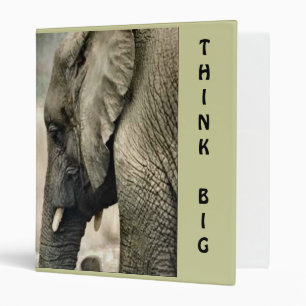 Elephant Lovers Art Gifts Think Big Binder