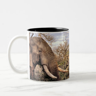 Elephant Lovers Art Two-Tone Coffee Mug