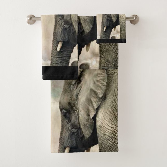 Elephant Lovers Bath Towel Set (Insitu)