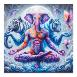 Elephant man spiritual photo print