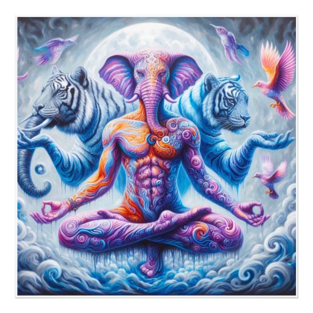 Elephant man spiritual photo print (Front)